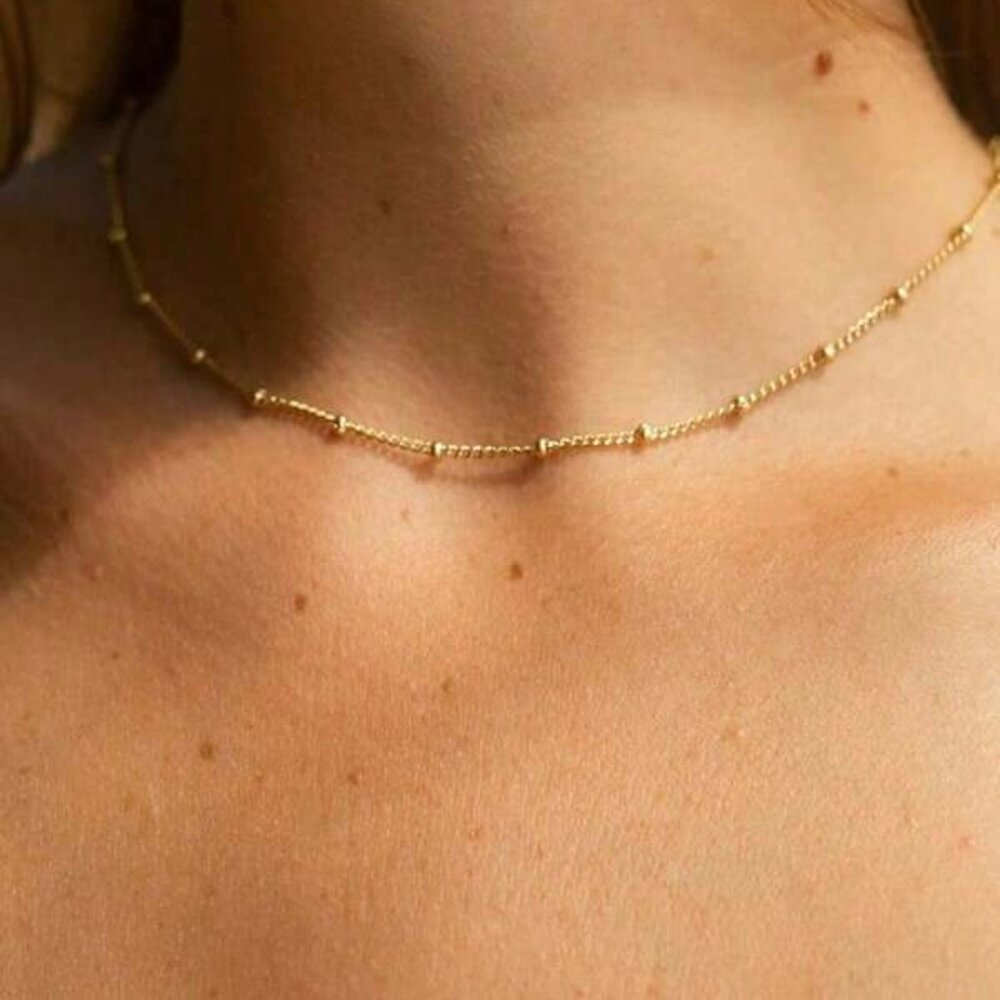 Gold-Filled Bead Necklace
